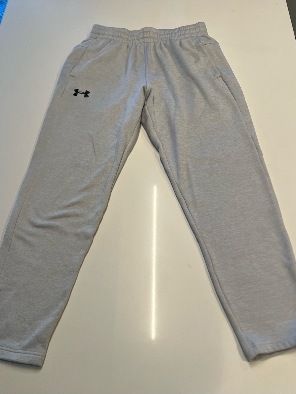 Men’s Gray Medium Under Armour Mens Armourfleece Twist Tapered Leg Pant